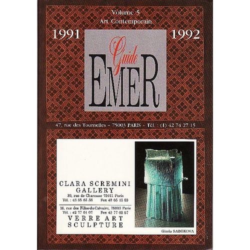 Guide Emer 1991 -1992 - Volume 4 Spécialistes, Libraires Et Techniciens, Commissaires-Priseurs Et Experts