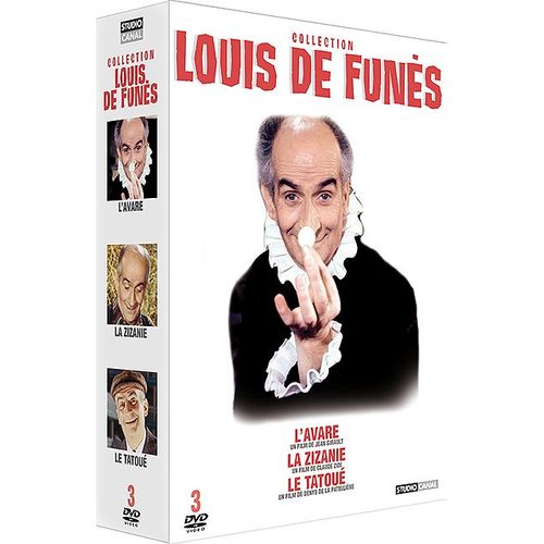 Coffret Louis De Funès : L'avare + La Zizanie + Le Tatoué - Pack