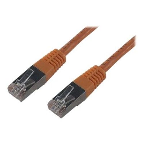 MCL Samar - Cordon de raccordement - RJ-45 (M) pour RJ-45 (M) - 50 cm - paire torsadée écrantée (F/UTP) - CAT 6 - moulé, sans crochet, bloqué - orange