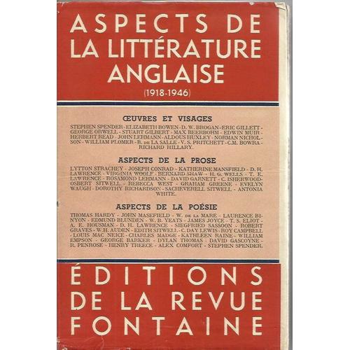 Aspects De La Littérature Anglaise (1918-1946)
