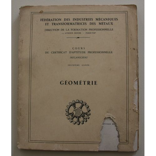 Cours Du Cap Mecaniciens Deuxieme Annee. Geometrie