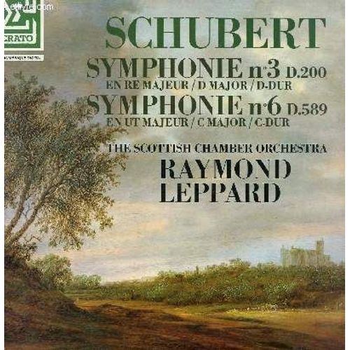 Disque Vinyle 33t Symphonie N°3 En Re Majeur, Symphonie N°6 En Ut Majeur