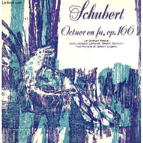 Disque Vinyle 33t Octuor En Fa Majeur, Op. 166