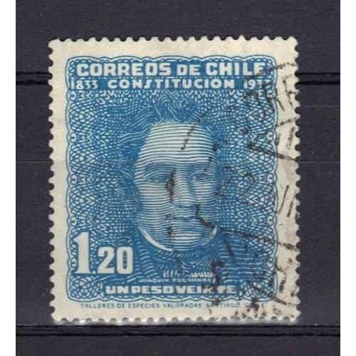 Chili 1934 : Centenaire De La Constitution : J. Tocornal - Timbre Oblitéré