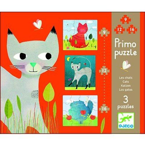 Puzzle 37 Pièces - 3 Puzzles Évolutifs : Chats