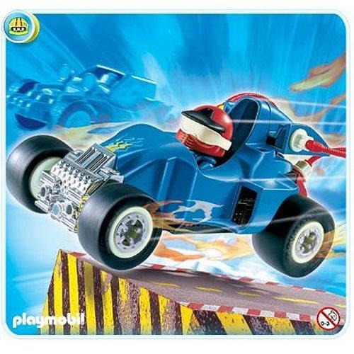 Playmobil 4181 - Pilote Avec Voiture Transformable Bleue