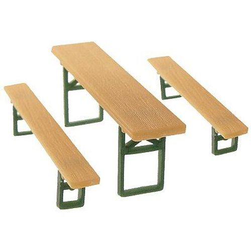 Modélisme Accessoires De Décor Ho - Mobilier : Bancs Et Tables De Brasserie-Faller
