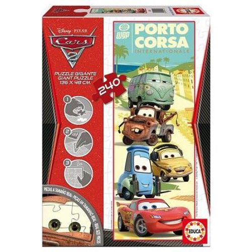 Puzzle Géant 240 Pièces - Cars 2 : Porto Corsa Internationale