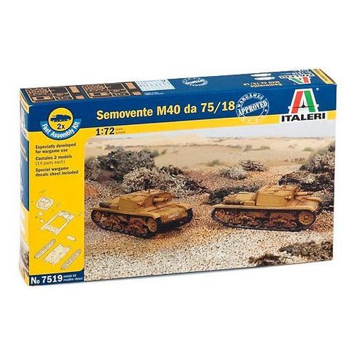 Maquette Char : Semovente M40 Da 75/18-Italeri