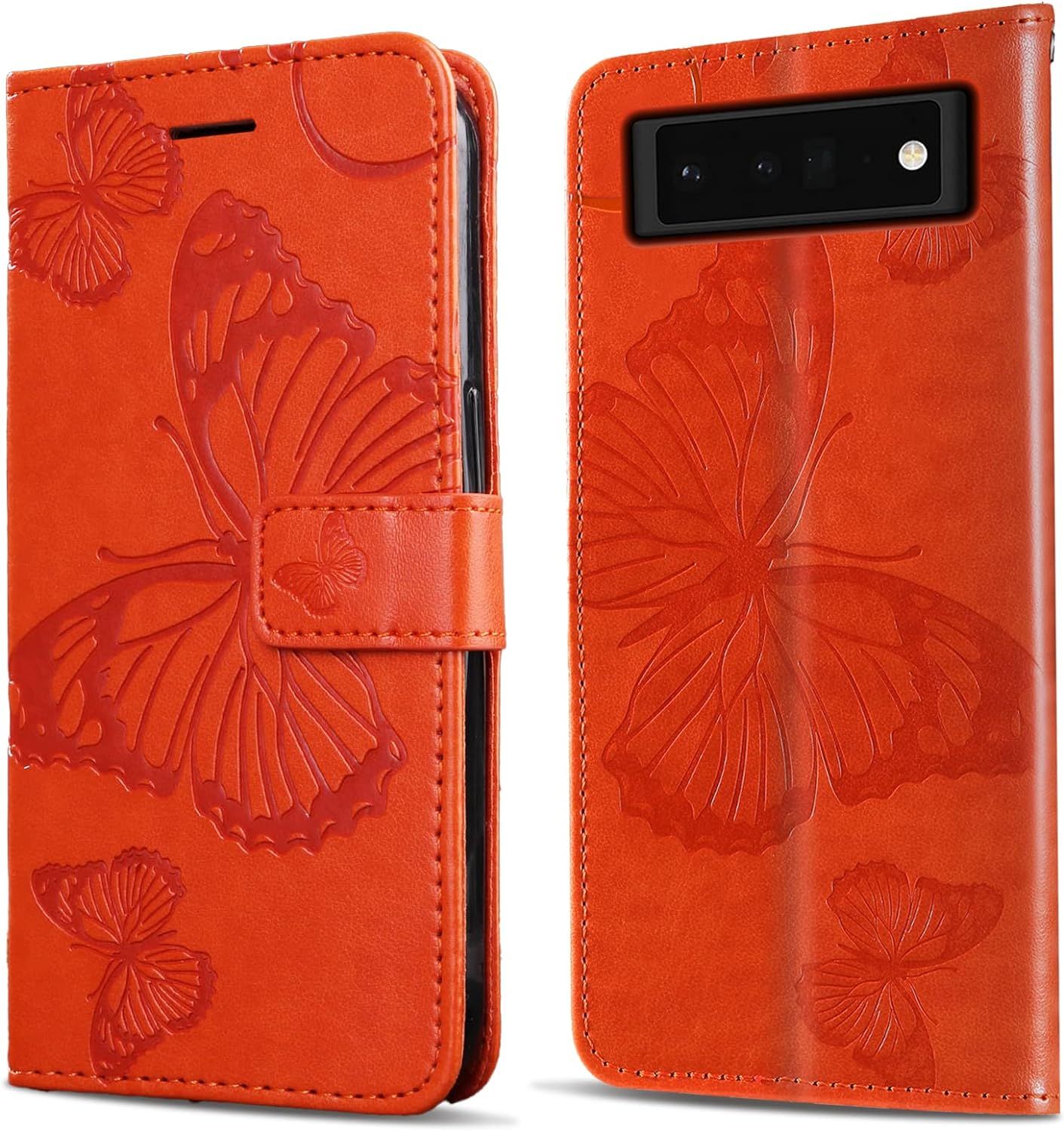 Coque Pour Google Pixel 6, Papillon Imprim Housse En Cuir ...