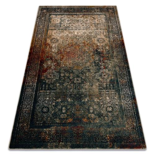 135x200 Cm Tapis En Laine Omega Mamluk Rosette Vintage Émeraude