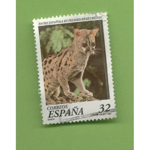 Timbre Oblitéré Used Stamp Selo Carimbado Gineta Fauna Espanola En Peligro De Extin 32 Correos Espagne Spain 1997
