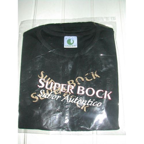 Tee Shirt Publicitaire Noir Débardeur Black Advertising T-Shirt Bière Beer Super Bock Portugal