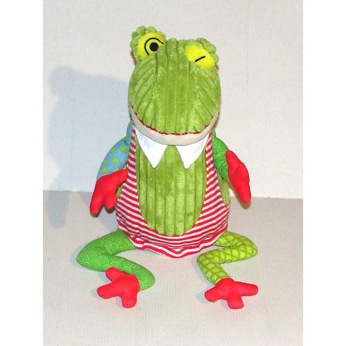 Doudou Grenouille Les Deglingos Peluche 26 Cm