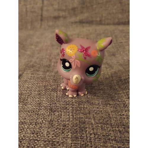 Petshop Rhinocéros Lps #2342 Violet- Paillettes