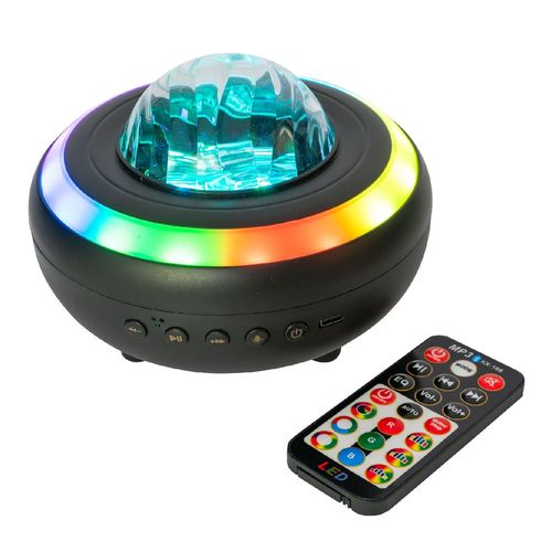 Party Light & Sound NEBULA - Haut Parleur Lumineux Bluetooth Nébuleuse Lumière Plafond