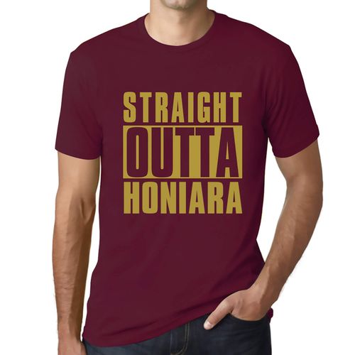 Homme Tee-Shirt Tout Droit Sorti D'honiara - Straight Outta Honiara - T-Shirt Graphique Éco-Responsable Vintage Cadeau Nouveauté