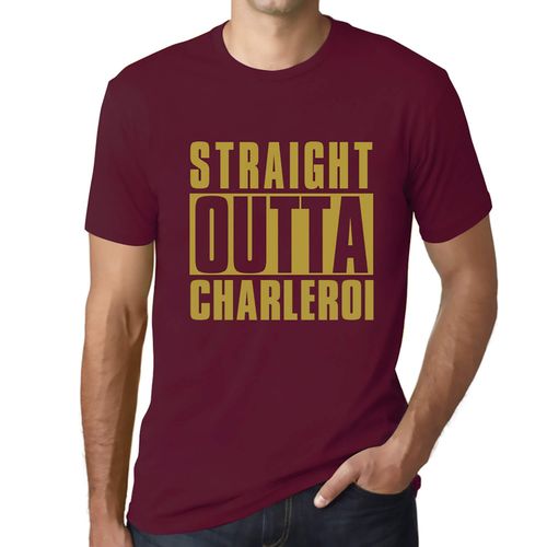 Homme Tee-Shirt Tout Droit Sorti De Charleroi - Straight Outta Charleroi - T-Shirt Graphique Éco-Responsable Vintage Cadeau Nouveauté