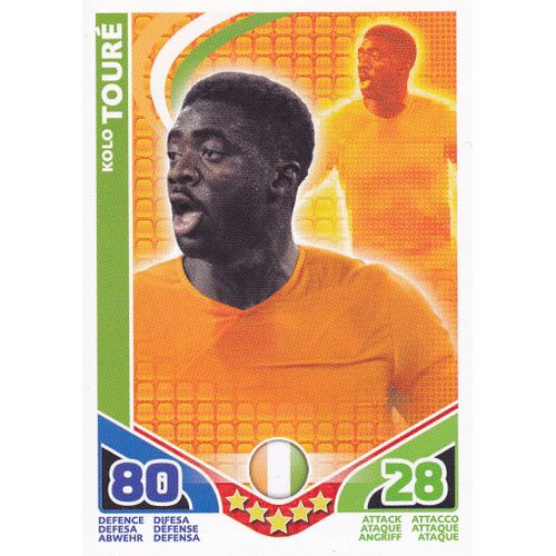 Match Attax Kolo Toure Cote D'ivoire