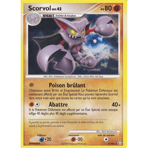 Carte Pokémon Diamant & Perle - Eveil Des Légendes N° 5 " Scorvol ", À Collectionner