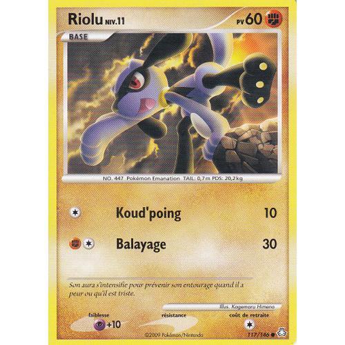 Carte Pokémon Diamant & Perle - Eveil Des Légendes N° 117 " Riolu ", À Collectionner