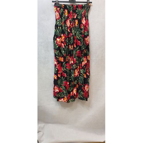 Jupe D'ete Longue Noir Fleur Femme Zeva Paris Taille Du 38 Au 42