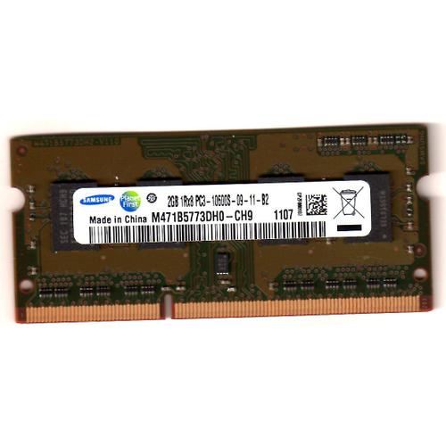 Samsung - Mémoire - 2 Go - DDR3 - PC3-10600 - 1333 MHz - SO DIMM 200 broches