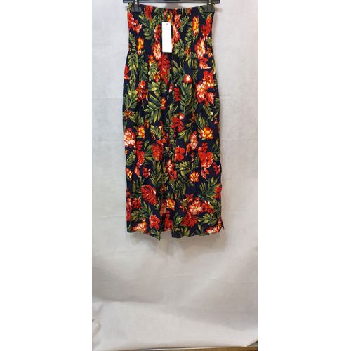 Jupe D'ete Longue Bleu Marine Fleur Femme Zeva Paris Taille Du 38 Au 42