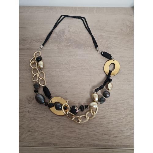 Collier Femme Metal Et Perle