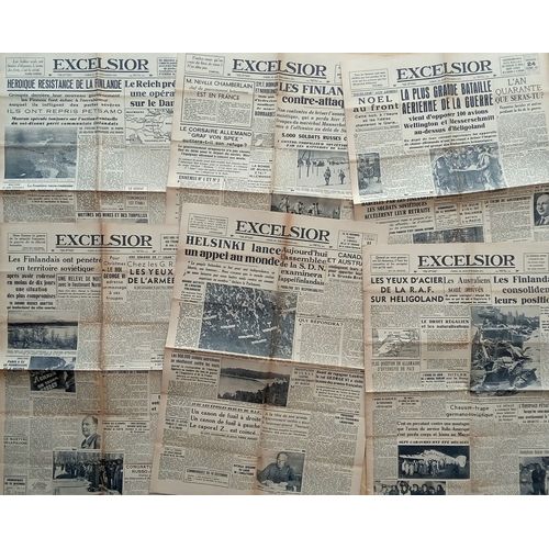1939 : Lot 6 Excelsior, Vieux Journaux Authentiques Et Complets (Invasion Finlande Par Urss, Helsinki, Heligoland...)