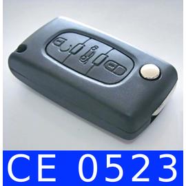 Coque de remplacement Télécommande Plip clé 2 Boutons CE0523 à lame avec  rainure pour Citroën C1 C2 C3 C4 C5 Peugeot 207 307 407 807 3008 5008  Bipper - Partner - Expert Tepee