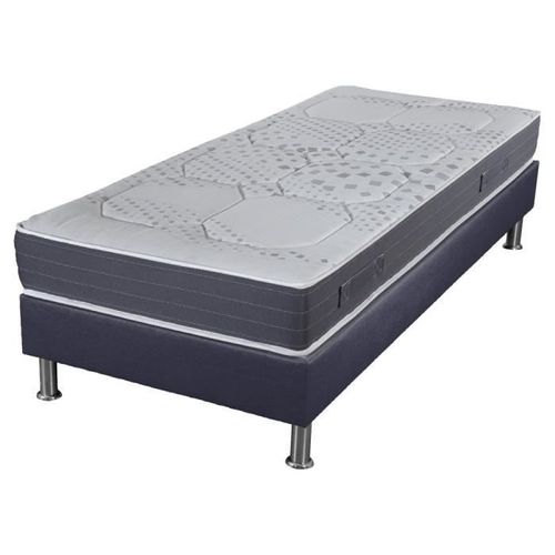 Matelas Mousse + Sommier Sp18 Volcan 80x200 Myriade - H. 21 Cm - Soutien Équilibré