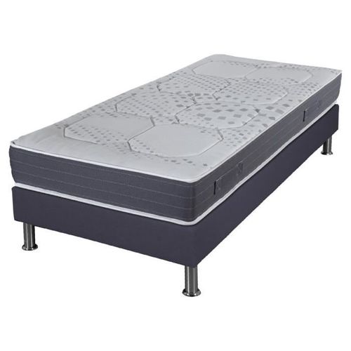 Matelas Mousse + Sommier Sr15 Volcan 80x200 Myriade - H. 21 Cm - Soutien Équilibré