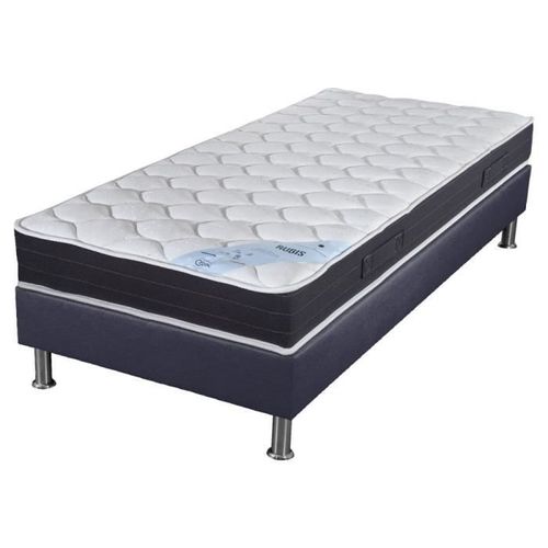 Matelas Ressort + Sommier Sp18 Volcan 90x200 Rubis - H. 21 Cm - Soutien Très Ferme
