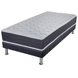 Matelas Ressort + Sommier Sr9 Deco 90x190 Rhodes - H. 24 Cm - Soutien Ferme