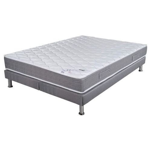 Matelas Ressort + Sommier Finaud 2x90x190 Ryad - Hauteur 20 Cm - Soutien Très Ferme