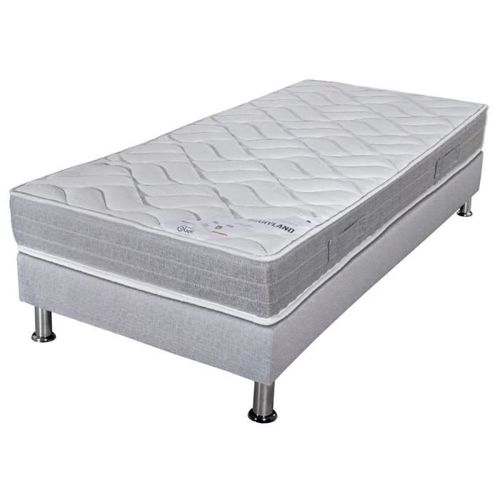 Matelas Mousse + Sommier Finaud 90x190 Maryland - Hauteur 20 Cm - Soutien Ferme