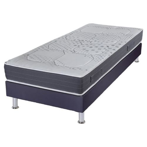 Matelas Mousse + Sommier Omega Volcan 80x200 Myriade - H. 21 Cm - Soutien Équilibré