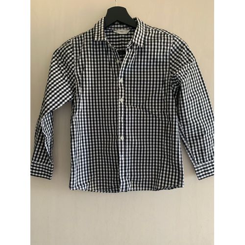 Chemise Enfant Vichy Carreau Noir Et Blanc