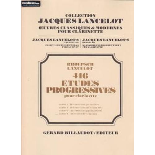 416 Études Progressives Pour Clarinette - Volume 2 (183 Exercices)