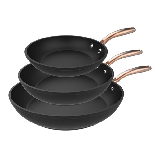 Set De Poêles Set De Poêles Polka Fantasy 20-24-28 Bucket Golden - Diamètre 20-24-28 Cm, Aluminium Forgé, Revêtement Anti-Adhésif Platinum Plus Téflon, Sans Pfoa, Adaptées À L'induction