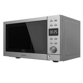 Cecotec Micro-ondes numériques sans plaque GrandHeat 2010 Flatbed Steel. Puissance 700 W, Capacité 20 Litres, Grille 900 Watt, 9 Fonctions préréglées, Démarrage rapide, Nettoyage facile.