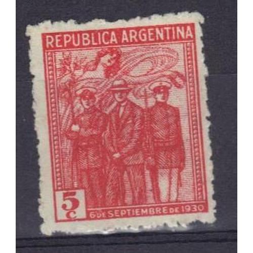 Argentine 1930 : Commémoration De La Révolution Du 6 Septembre 1930 : Triomphateurs - Timbre Oblitéré