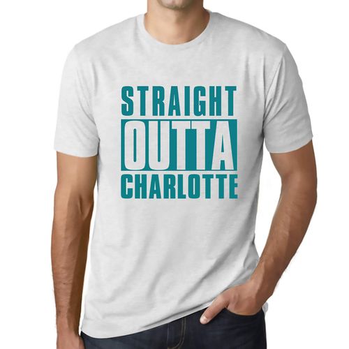 Homme Tee-Shirt Tout Droit Sorti De Charlotte - Straight Outta Charlotte - T-Shirt Graphique Éco-Responsable Vintage Cadeau Nouveauté