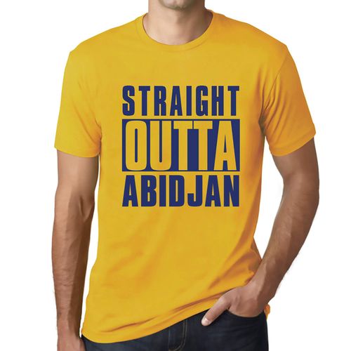 Homme Tee-Shirt Tout Droit Sorti D'abidjan - Straight Outta Abidjan - T-Shirt Graphique Éco-Responsable Vintage Cadeau Nouveauté