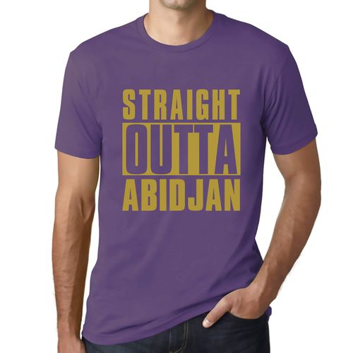 Homme Tee-Shirt Tout Droit Sorti D'abidjan - Straight Outta Abidjan - T-Shirt Graphique Éco-Responsable Vintage Cadeau Nouveauté