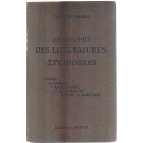 Anthologie Des Litteratures Etrangeres