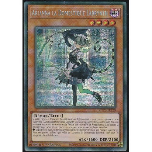 Carte Yu-Gi-Oh - Arianna La Domestique Labrynth - Mp23-Fr229 - Secrète Rare Prismatique - Les Héros Du Duel - 25th