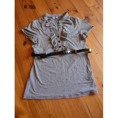 Top Fashion Express Rayé Noir/Blanc Taille 38