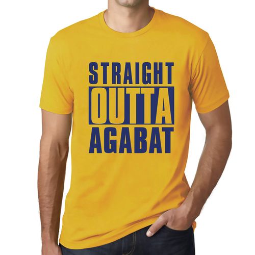 Homme Tee-Shirt Tout Droit Sorti D'agabat - Straight Outta Agabat - T-Shirt Graphique Éco-Responsable Vintage Cadeau Nouveauté